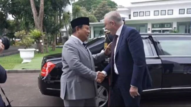 Presiden Prabowo Subianto Menerima Kunjungan PM Australia Antony Albase Di Istana Jakarta