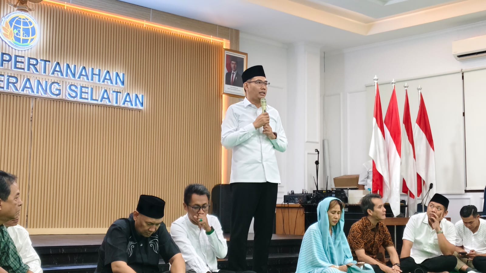 Buka Puasa Bersama BPN Tangsel dan PWI, Seto Apriyadi tegaskan komitmen Pelayanan Hingga 200 persen.