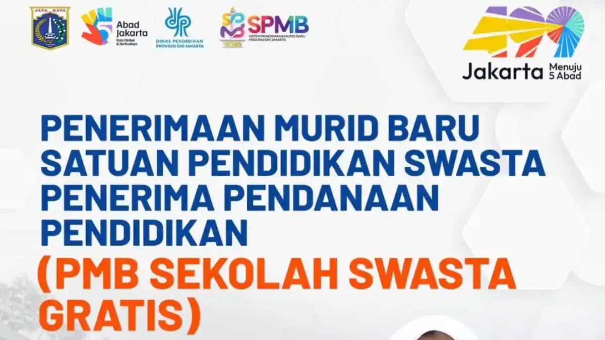PMB Sekolah Swasta Gratis Jakarta 2026 Segera Dibuka, Berikut Persyaratan dan Jadwal Pendaftarannya