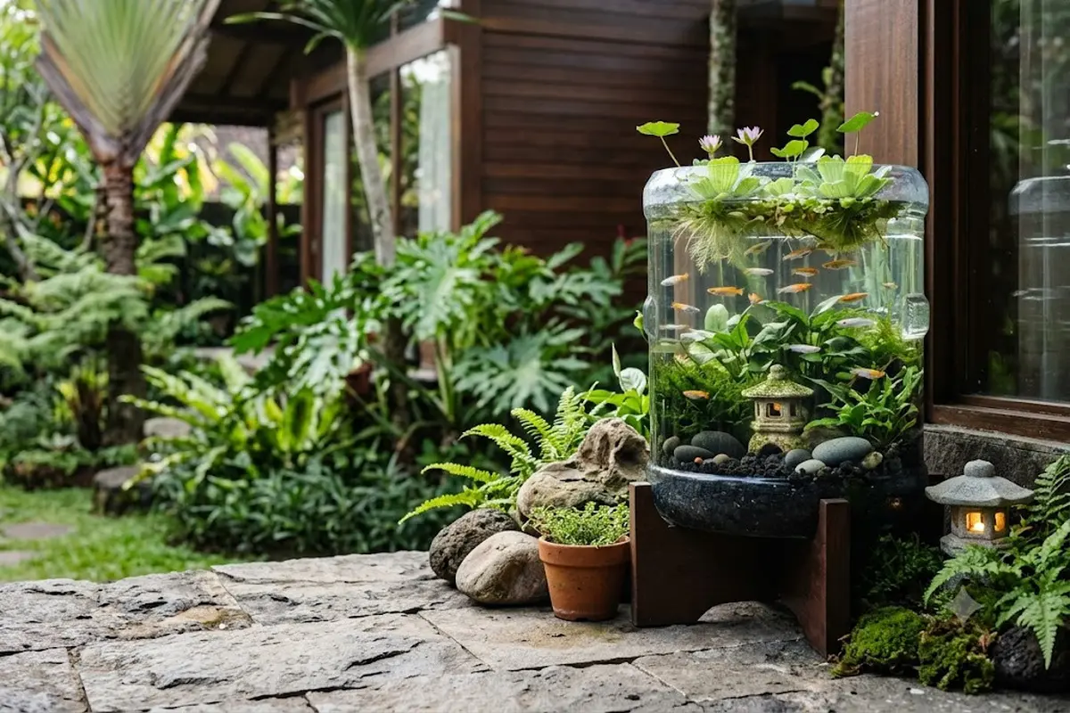 Cara Menyulap Galon Bekas Menjadi Kolam Mini Bergaya Jepang, Estetik dan Menenangkan untuk Mempercantik Hunian