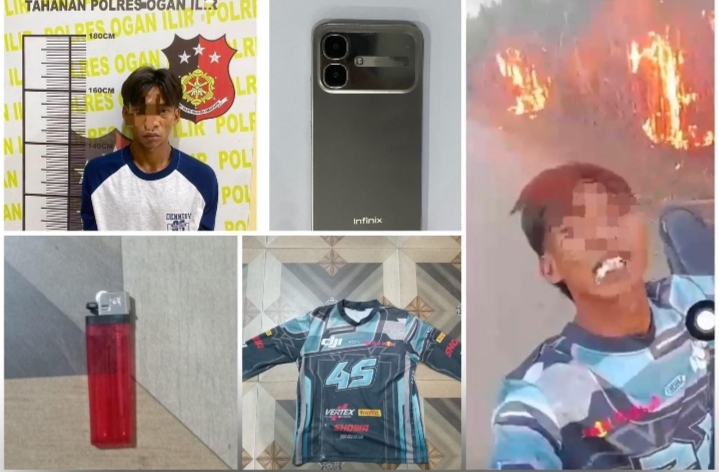 Pemuda Diamankan Polres Ogan Ilir Usai Bakar Lahan Tebu, Diduga Kecewa Tak Diterima Kerja